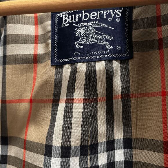 Burberry London Trench coat Nova Check Vintage Woman 44 US Liner Double Breasted - Picture 15 of 16